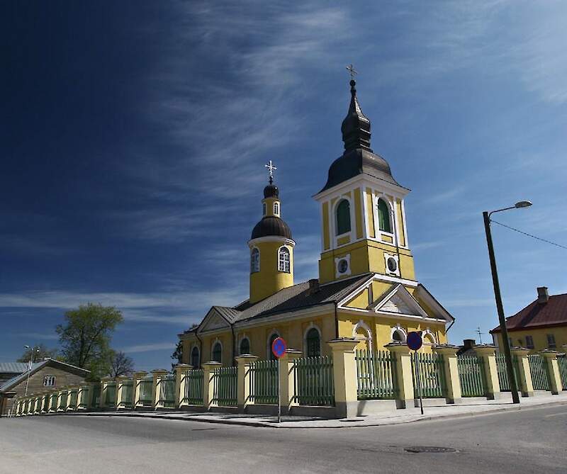 Ekaterina Church of Võru and scripture panorama